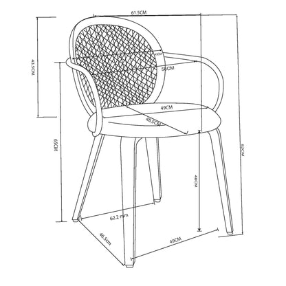 Orias Dining/Lounge Chair, Set of 2 – Light Oak and Black – 8