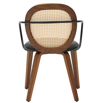 Orias Dining/Lounge Chair, Set of 2 – Walnut and Black – 3