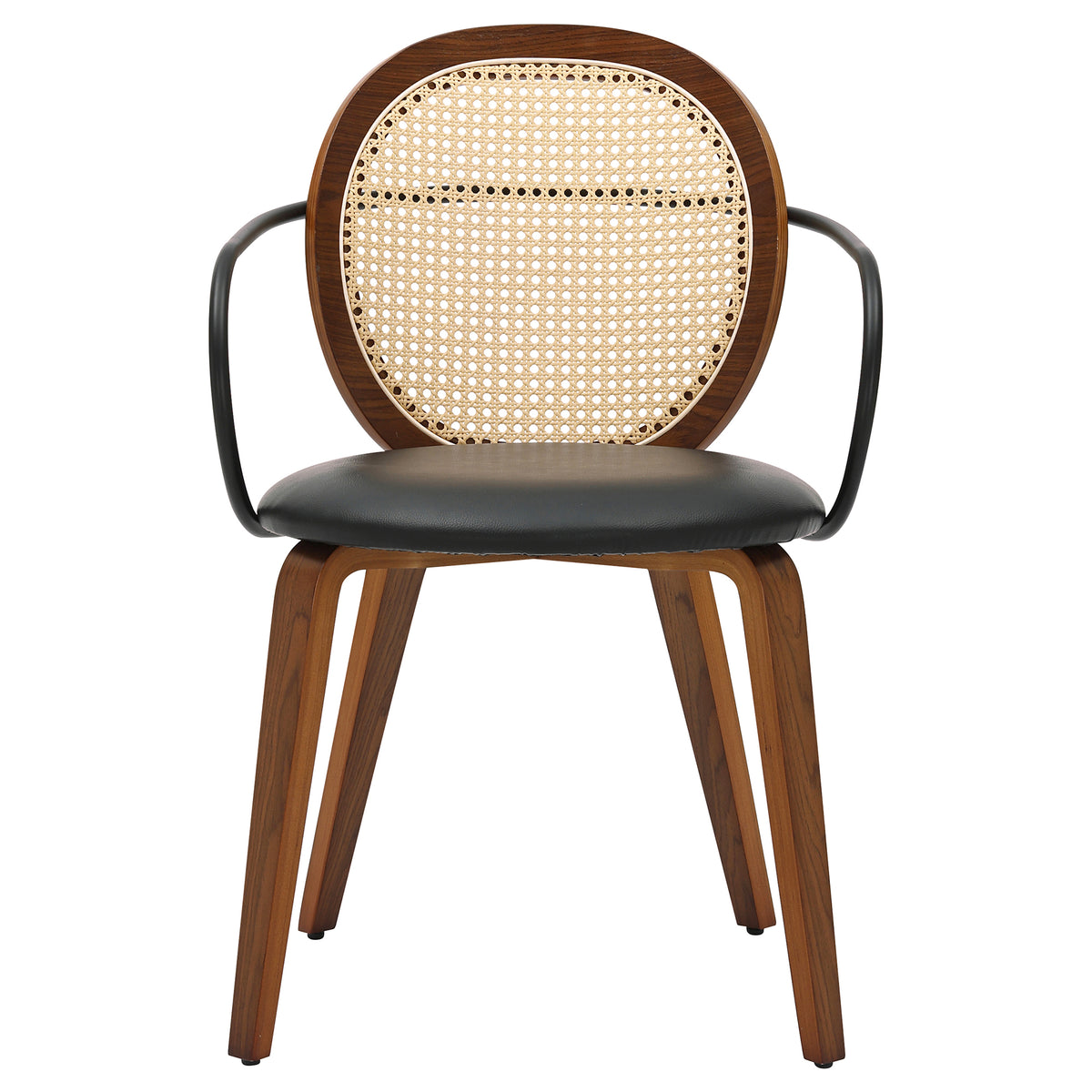 Orias Dining/Lounge Chair, Set of 2 – Walnut and Black – 5