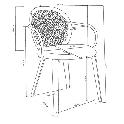 Orias Dining/Lounge Chair, Set of 2 – Walnut and Black – 8
