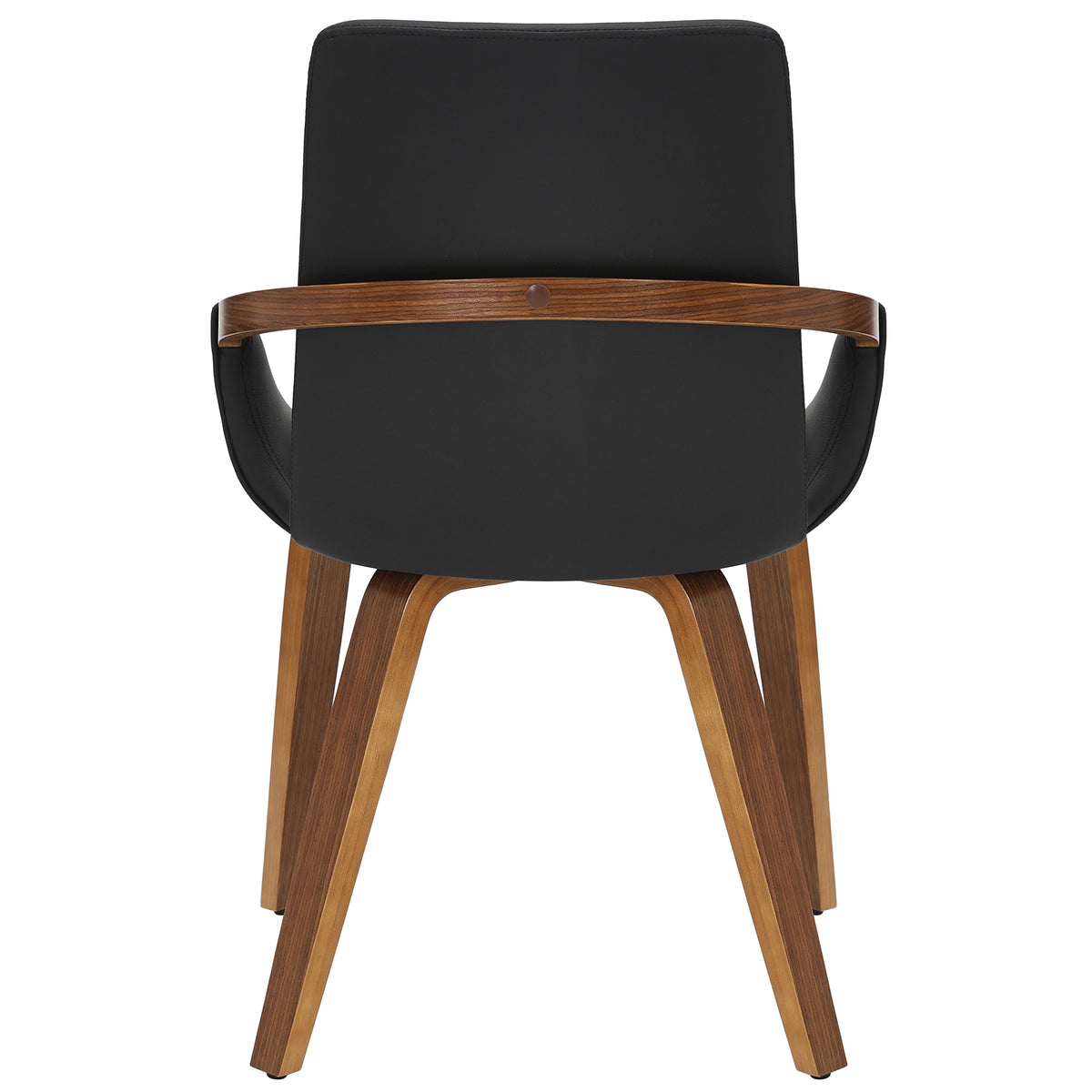 Caspian Dining/Lounge Chair, Set of 2 – Black and Dark Walnut – 3
