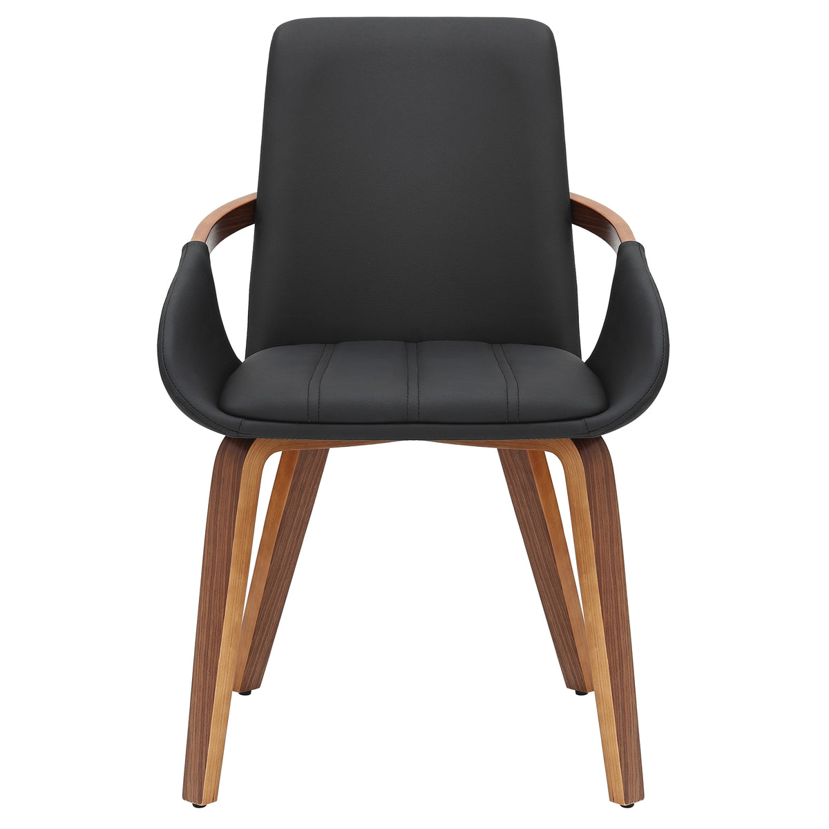 Caspian Dining/Lounge Chair, Set of 2 – Black and Dark Walnut – 5