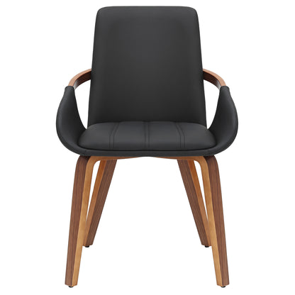 Caspian Dining/Lounge Chair, Set of 2 – Black and Dark Walnut – 5