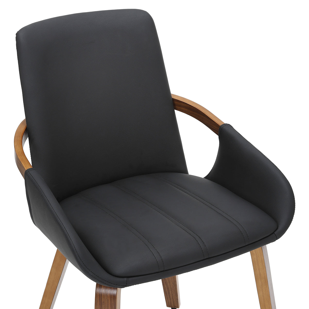 Caspian Dining/Lounge Chair, Set of 2 – Black and Dark Walnut – 6