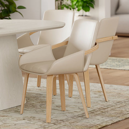 Caspian Dining/Lounge Chair, Set of 2 – Sand and Natural – 2