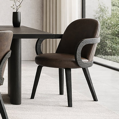 Celest Dining/Lounge Chair, Set of 2 – Brown and Dark Walnut – 2