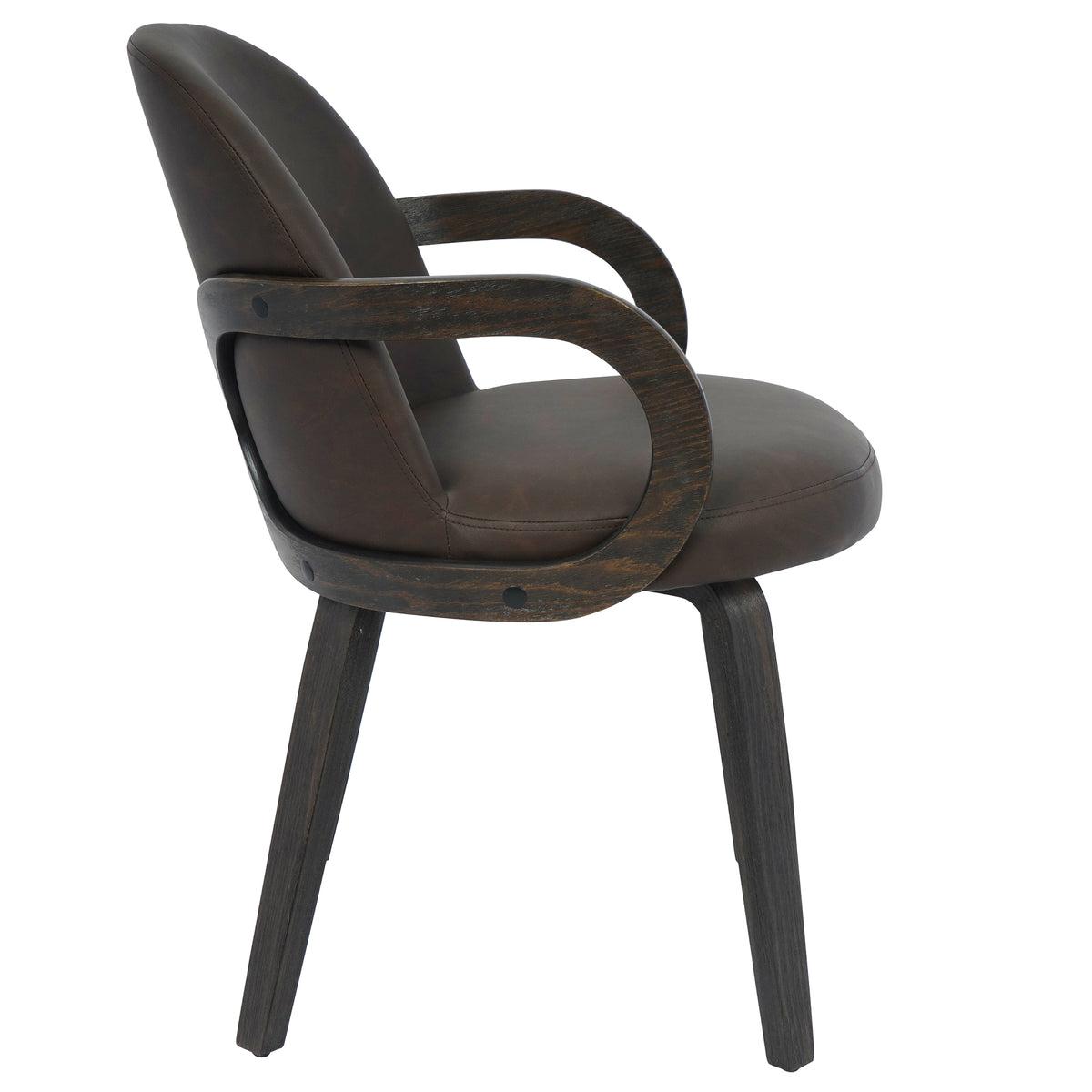 Celest Dining/Lounge Chair, Set of 2 – Brown and Dark Walnut – 4