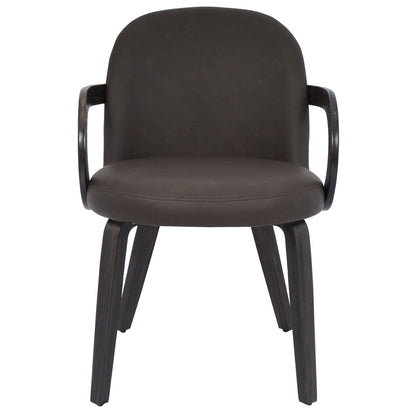 Celest Dining/Lounge Chair, Set of 2 – Brown and Dark Walnut – 5