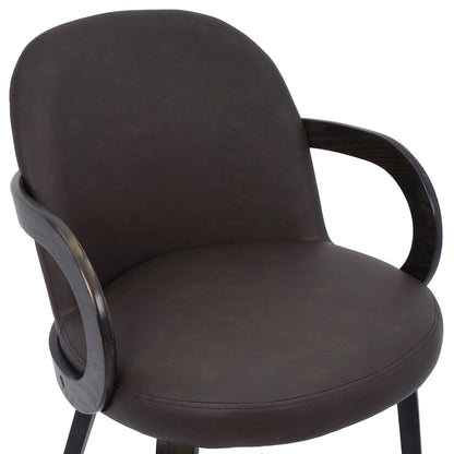 Celest Dining/Lounge Chair, Set of 2 – Brown and Dark Walnut – 6