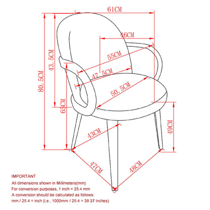 Celest Dining/Lounge Chair, Set of 2 – Brown and Dark Walnut – 8