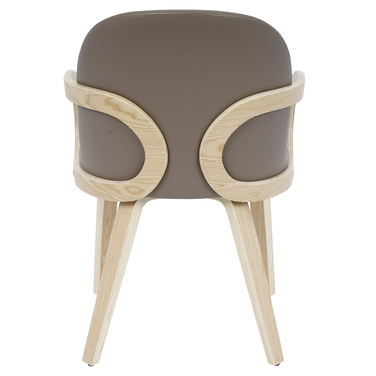 Celest Dining/Lounge Chair, Set of 2 – Dark Taupe and Natural – 3