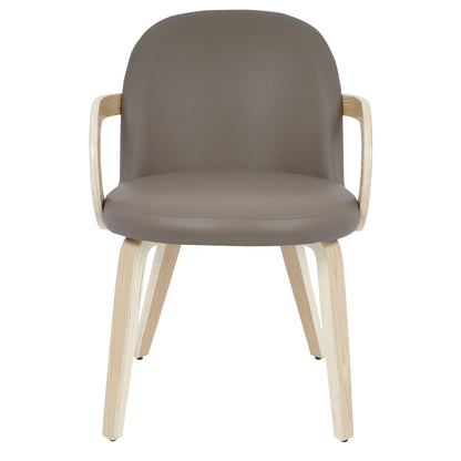 Celest Dining/Lounge Chair, Set of 2 – Dark Taupe and Natural – 5