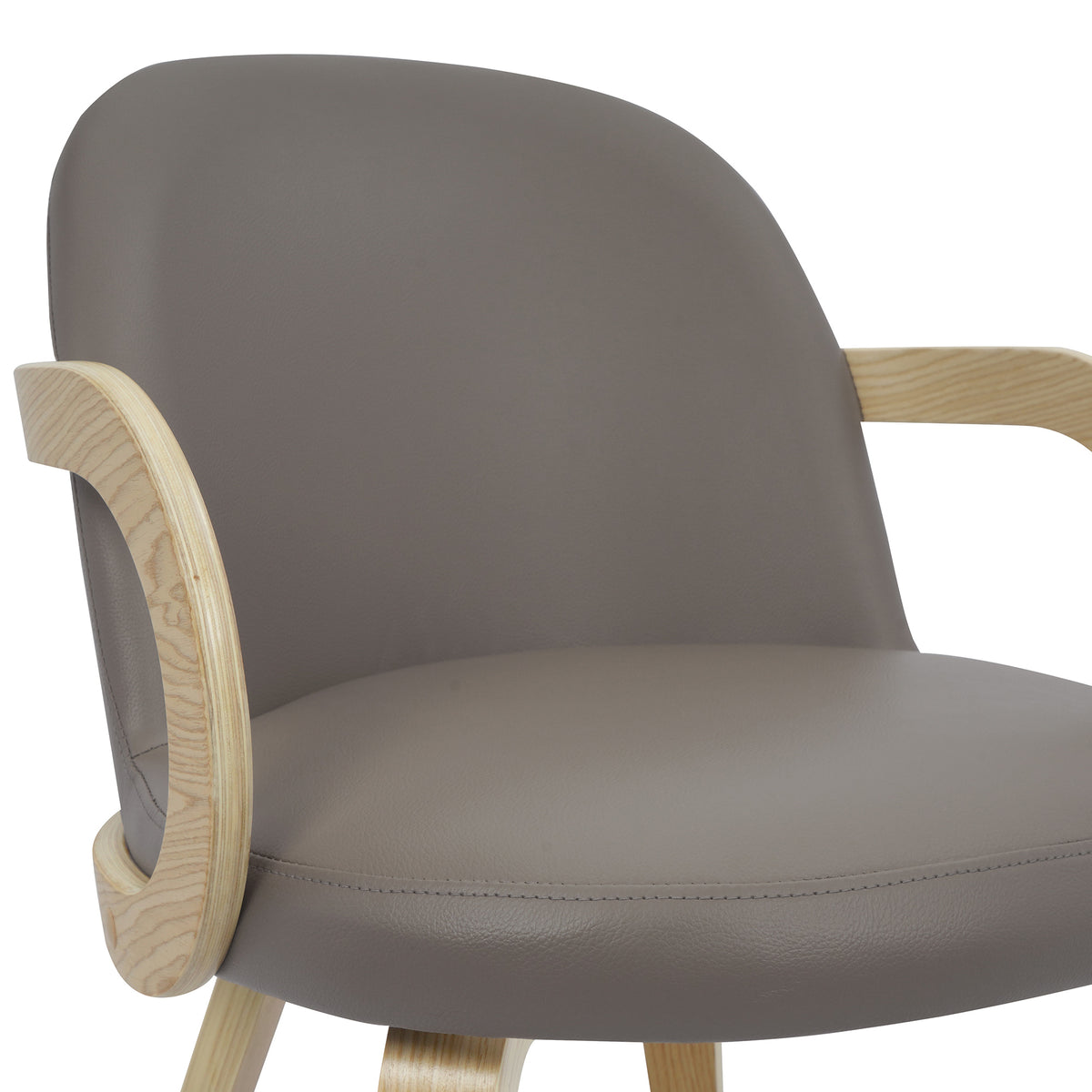 Celest Dining/Lounge Chair, Set of 2 – Dark Taupe and Natural – 6