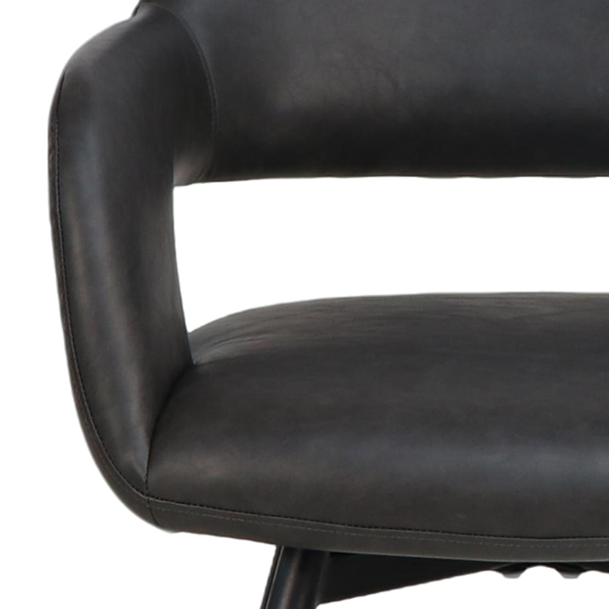 Ryder Swivel Dining and Accent Chair, Set of 2 in Charcoal and Black