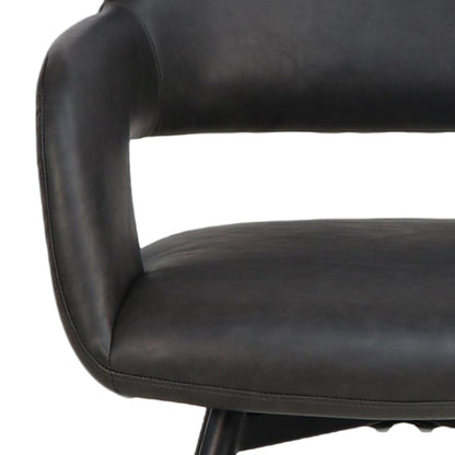 Ryder Swivel Dining and Accent Chair, Set of 2 in Charcoal and Black