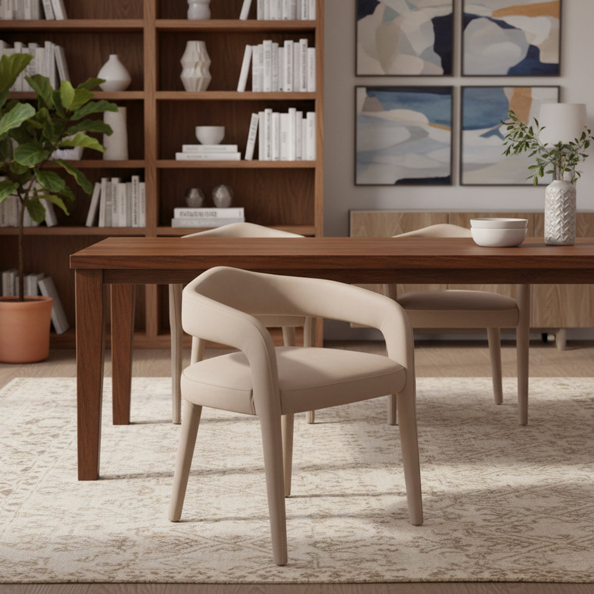 Caden Dining/Lounge Chair, Set of 2 – Beige – 2