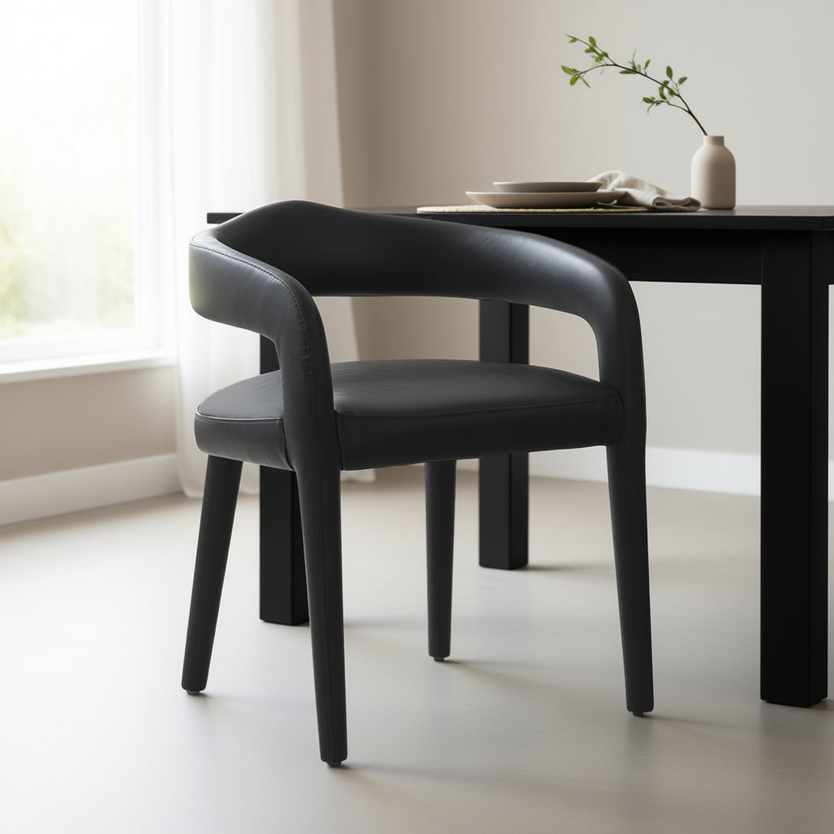 Caden Dining/Lounge Chair, Set of 2 – Charcoal – 2
