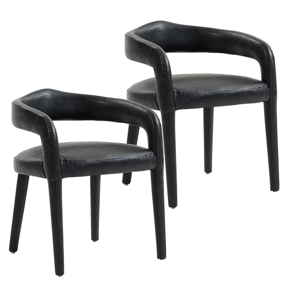 Caden Dining/Lounge Chair, Set of 2 – Charcoal – 7