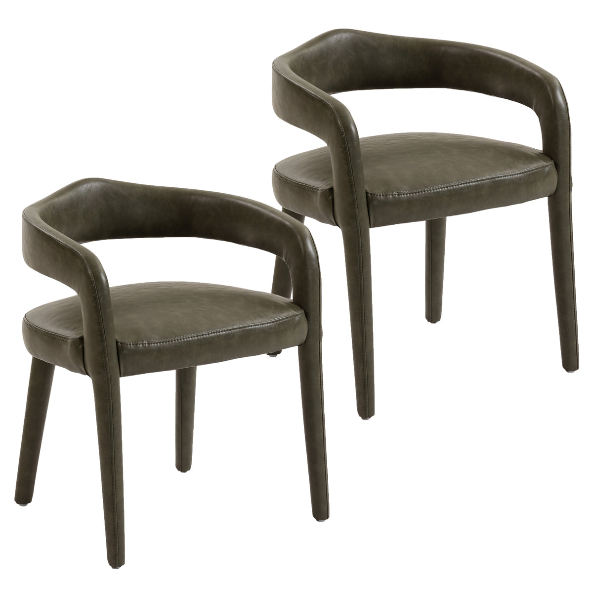 Caden Dining/Lounge Chair, Set of 2 – Moss – 7