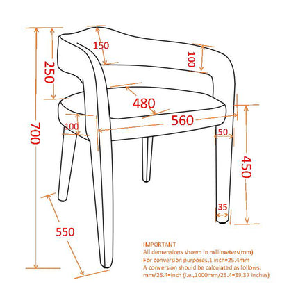 Caden Dining/Lounge Chair, Set of 2 – Saddle – 8