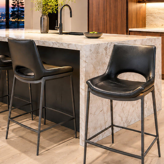 Icona 26" Counter Stool – Black and Black – 2