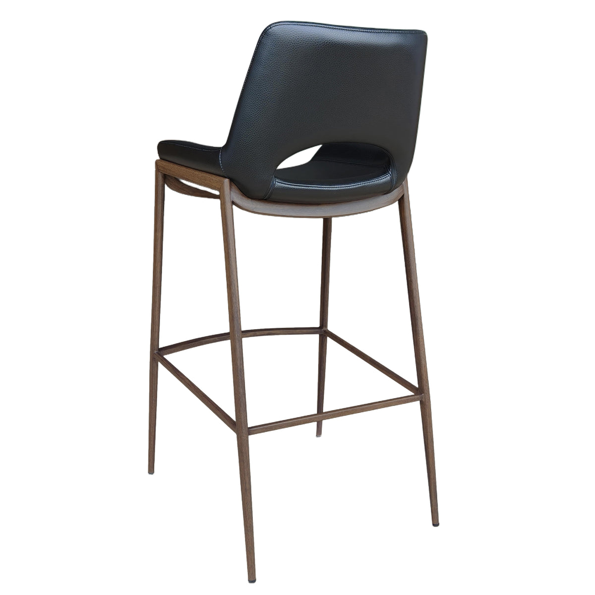 Icona 30" Bar Stool – Black and Walnut – 3
