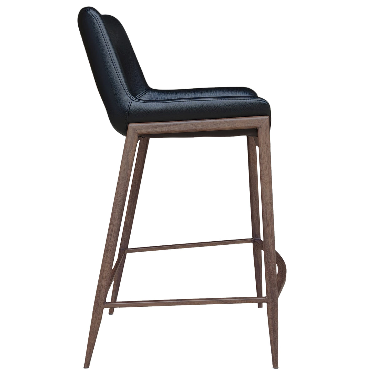 Icona 26" Counter Stool – Black and Walnut – 4