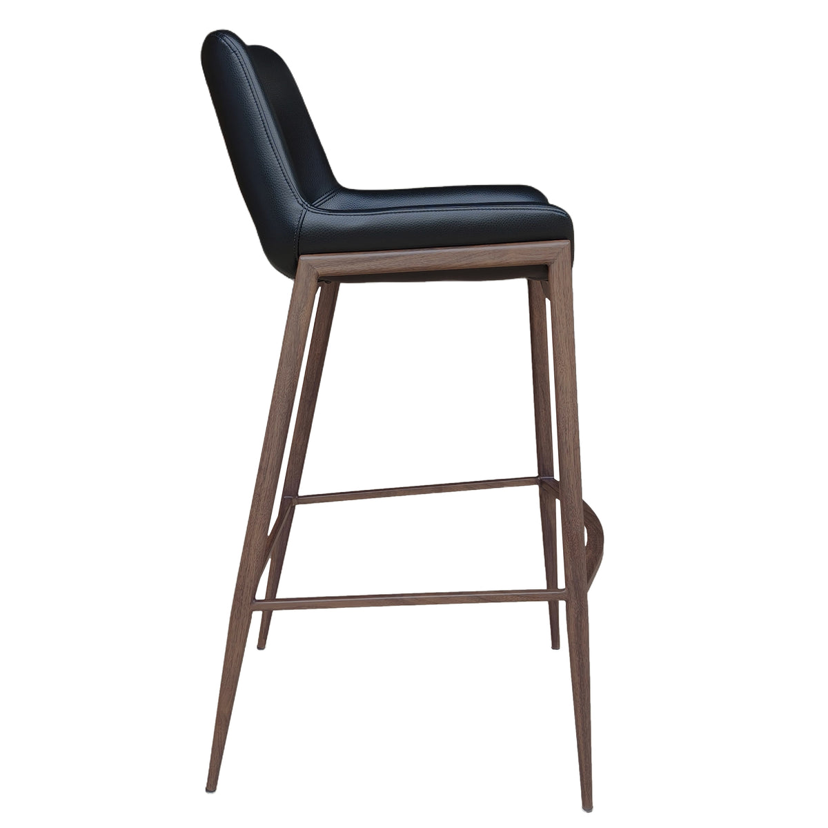 Icona 30" Bar Stool – Black and Walnut – 4