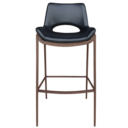Icona 30" Bar Stool – Black and Walnut – 5