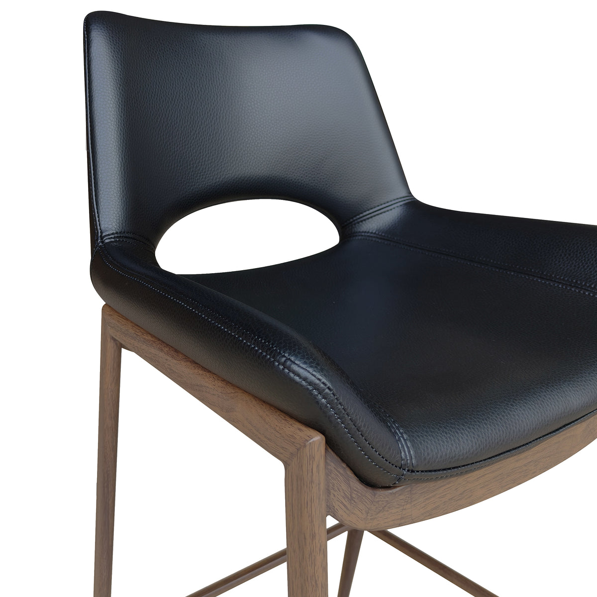 Icona 30" Bar Stool – Black and Walnut – 7