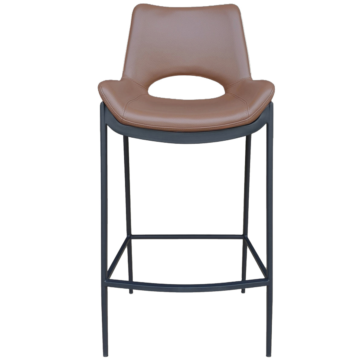 Icona 26" Counter Stool – Saddle and Black – 5