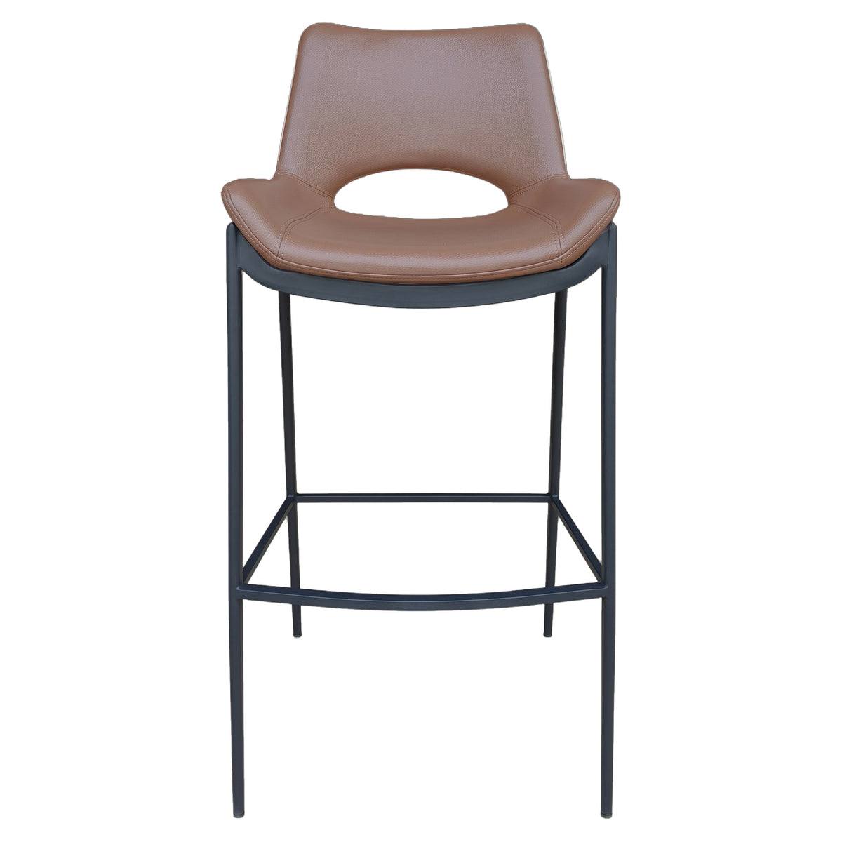 Icona 30" Bar Stool – Saddle and Black – 5