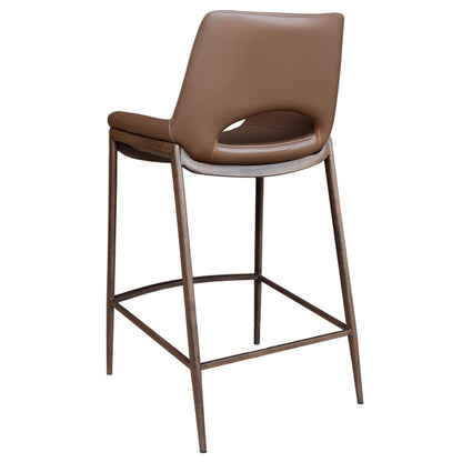 Icona 26" Counter Stool – Saddle and Walnut – 3