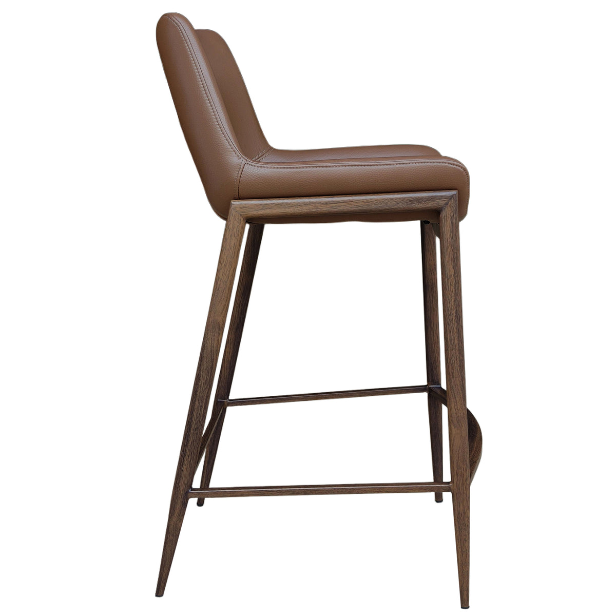 Icona 26" Counter Stool – Saddle and Walnut – 4