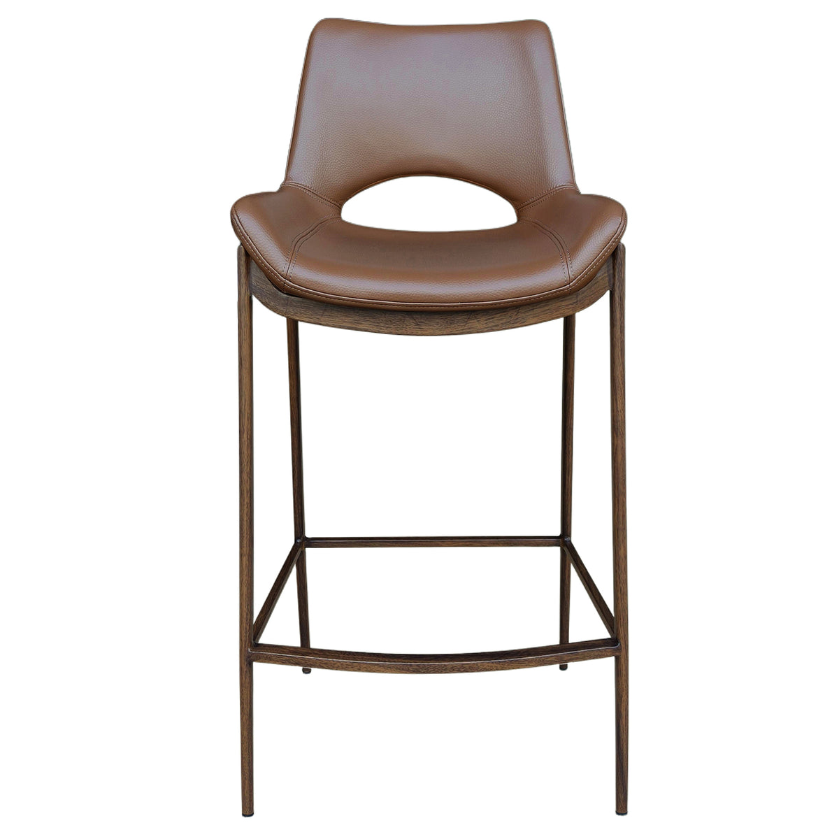 Icona 26" Counter Stool – Saddle and Walnut – 5