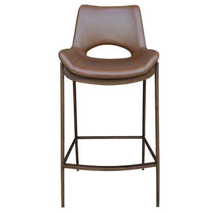 Icona 26" Counter Stool – Saddle and Walnut – 5