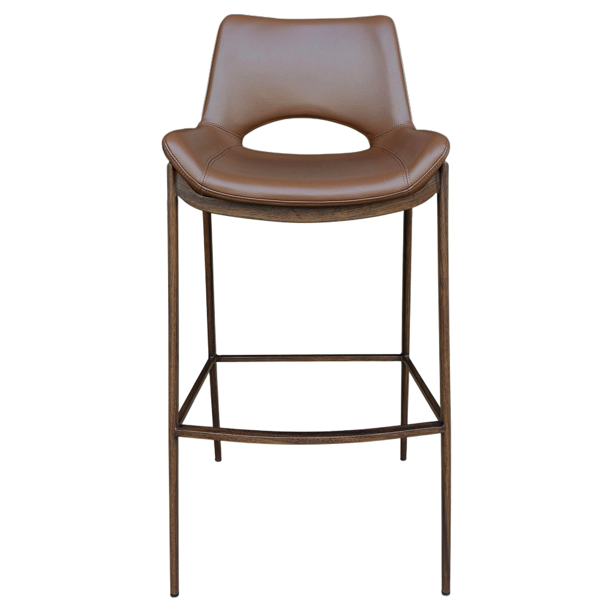 Icona 30" Bar Stool – Saddle and Walnut – 5