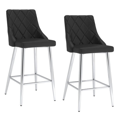 Devo 26" Counter Stool, set of 2, in Black