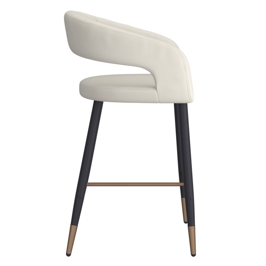 Crimson 26" Counter Stool, set of 2, in Beige and Black