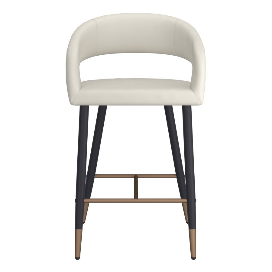 Crimson 26" Counter Stool, set of 2, in Beige and Black
