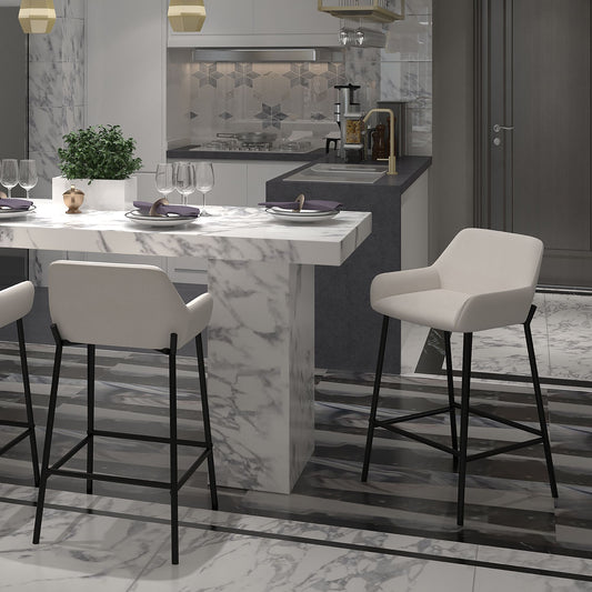Baily 26" Counter Stool, Set of 2, in Grey and Black