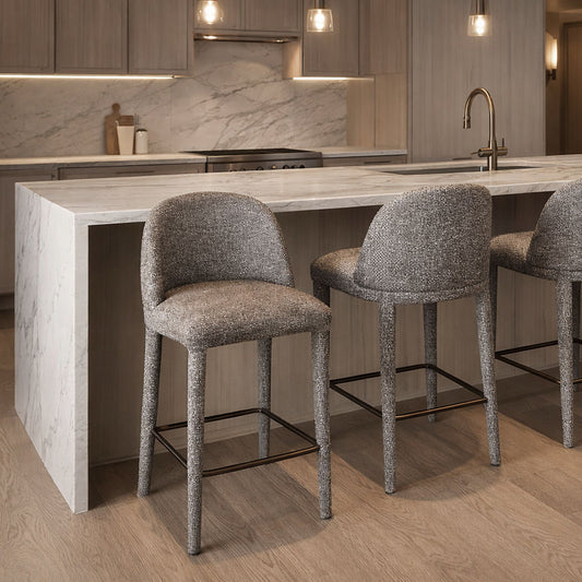 Kiara 26" Counter Stool, Set of 2 in Brown