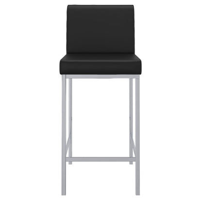 Porto 26" Counter Stool, set of 2, in Black and Chrome