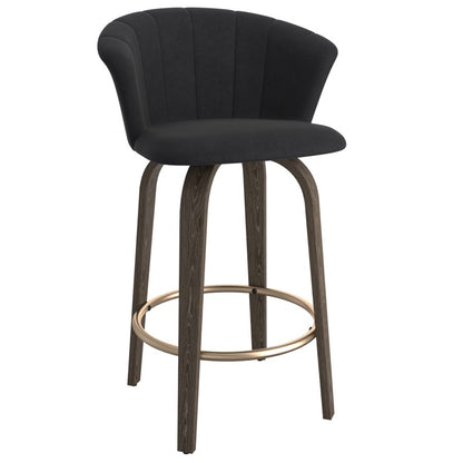 Tula 26" Counter Stool in Black and Washed Oak