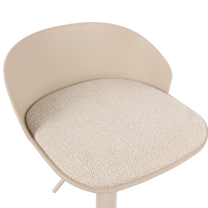 Mabel Adjustable Air-Lift Stool, Set of 2 – Beige – 6