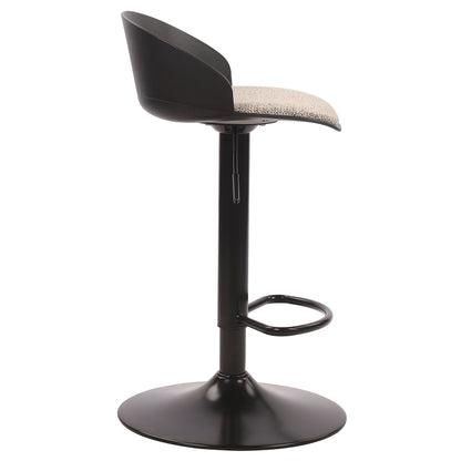 Mabel Adjustable Air-Lift Stool, Set of 2 – Black and Beige – 4