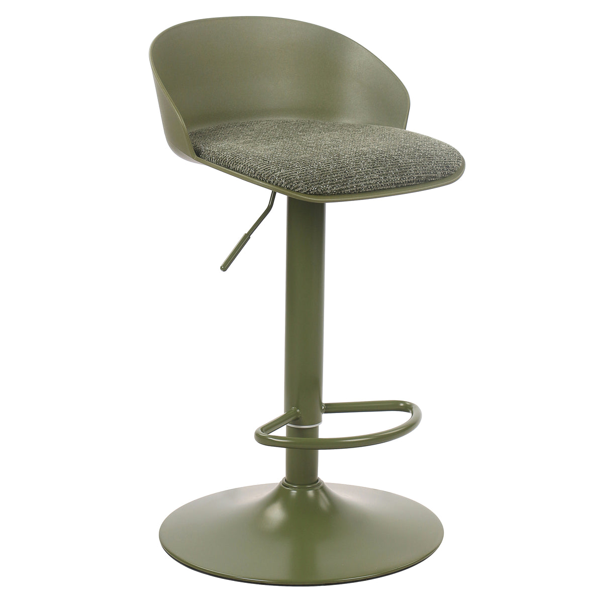 Mabel Adjustable Air-Lift Stool, Set of 2 – Green – 1