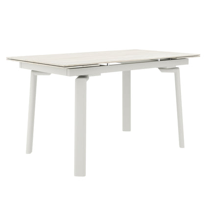 Bellaro and Freya 5pc Dining Set in Travertine/Toffee-Natural