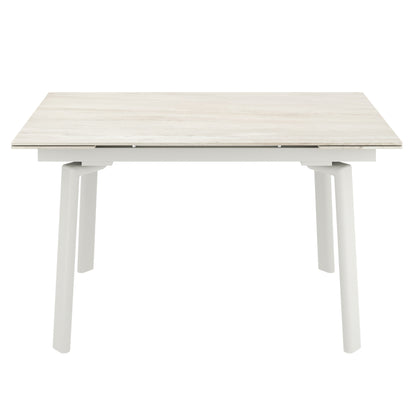Bellaro and Freya 5pc Dining Set in Travertine/Toffee-Natural