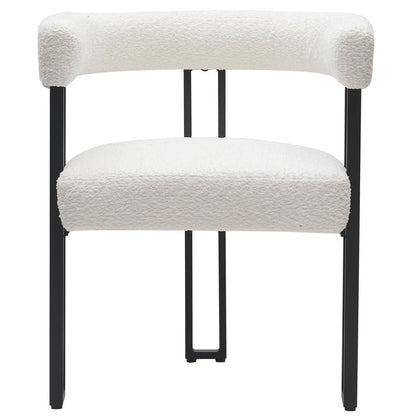 Calisto/Scarlet 5pc Dining Set in White Table with Ivory Chair